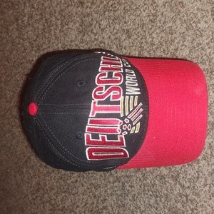 Vintage Deutschland World Cup USA 94 Embroidered Snapback Black Red Cap